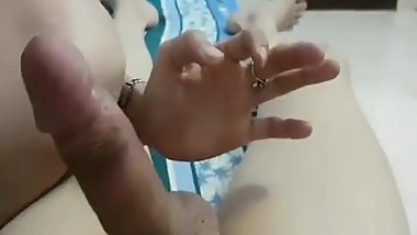 Anita Aunty give massage my dick and sucks my dick