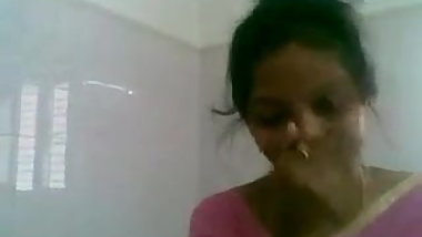 Cute Indian Desi Girl in Pink Saree Sucking and Fucking