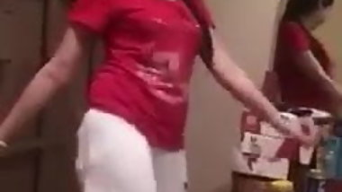 Desi girl dancing on sexy song in hostel
