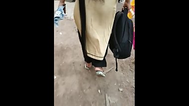 indian desi girl's big ass on road walking