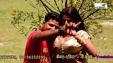 Bhojpuri hot song 8 - Boobs pressed & grabbed many times in golden blouse