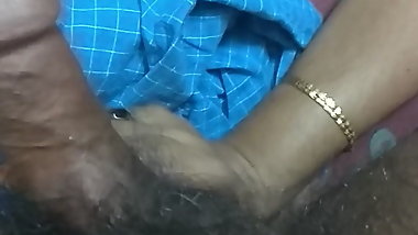 Desi wife boob press and dick play