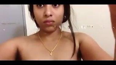 cute desi self made strip in bathroom