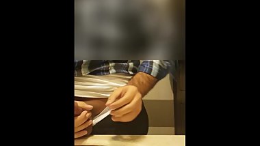 I cum a lot while masturbating at the office thinking about my sexy boss.