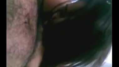 Indian gf giving passionate blowjob to bf