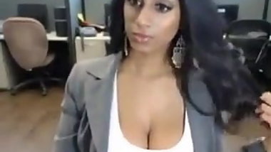 Indian Desi Hot Girl Strip in Office NRI Striptease