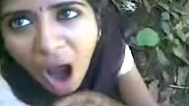 Desi Teen GF blowjob and takes Cum