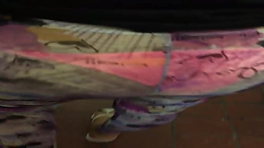 Transparent designer tights pink panties