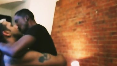Desi Jatt lad wildly kissing black nerd daddy