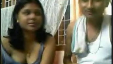 Desi couple giving a show on webcam