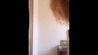 Horny girl showing her boobs