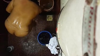 Desi Indian mom hidden cam bath 2