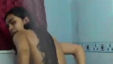 Bangla Desi  Girl Jitu Washing ass in shower after farting