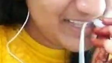 Desi Tamil Girlfriend stripping on Whatsaap for Boyfriend