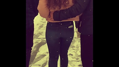 Cute Ass Designer Jeans Snowy Day
