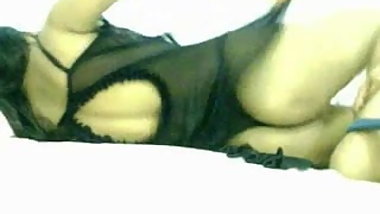 Desi wife wearing g-string fondled by hubby