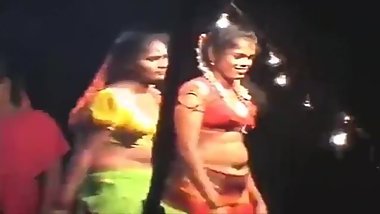 indian andhra Topless desi stage dance wild shaking tits