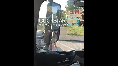 trucker fucks woman after road rage on autobahn